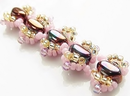 Moonlight at Dawn bracelet - mini Silky beads